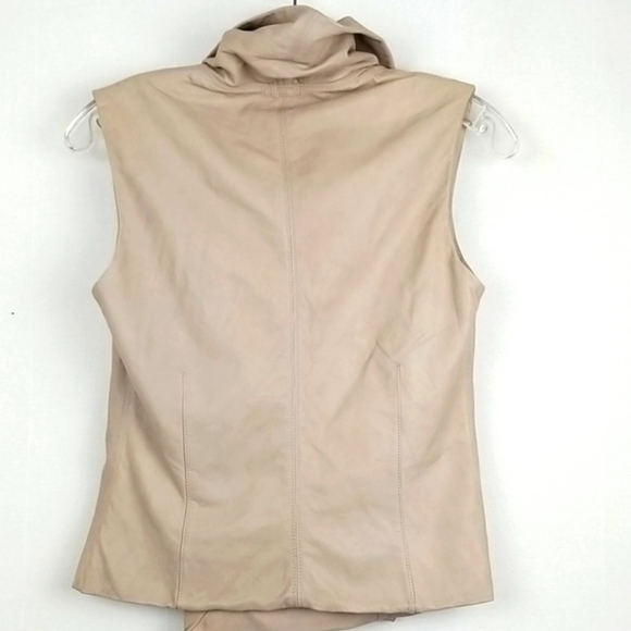Rick Owens Biker Leather Blistered Sleeveless Vest In Pearl Size 6 - Picture 10 of 15